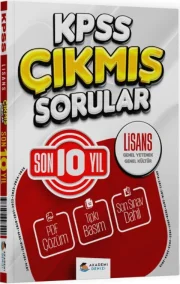 Akademi Denizi KPSS Genel Kültür Genel Yetenek Lisans Son 10 Yıl Çıkmış Sorular