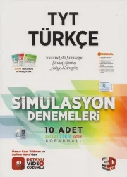 3D Yayınları YKS TYT Türkçe Simülasyon 10 Deneme Video Çözümlü 3D Yayınları