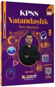 Yediiklim 2026 KPSS Vatandaşlık Soru Bankası Atölye Serisi Çözümlü - Yasin Yıldız Yediiklim Yayınları