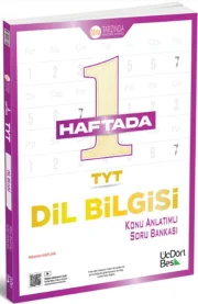 Üç Dört Beş 2026 YKS TYT Dil Bilgisi 1 Haftada Konu Anlatımlı Soru Bankası Çözümlü - Müslüm Kaplan Üç Dört Beş Yayınları