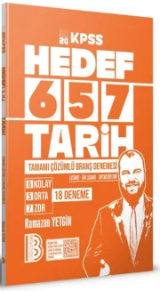 Benim Hocam 2026 KPSS Lisans Ön Lisans Lise Ortaöğretim Tarih HEDEF 657 18 Deneme Çözümlü - Ramazan Yetgin Benim Hocam Yayınları