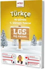 İntro Yayınları 8. Sınıf LGS Türkçe 10 Günde 1. Dönem Tekrar Kış Kampı