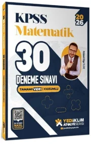 Yediiklim 2026 KPSS Matematik 30 Deneme Atölye Serisi Çözümlü - Mehmet Bilge Yıldız Yediiklim Yayınları