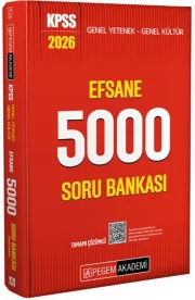 Pegem 2026 KPSS Genel Yetenek Genel Kültür EFSANE 5000 Soru Bankası Çözümlü Pegem Akademi Yayınları