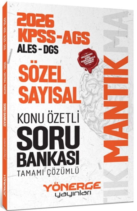 Yönerge 2026 KPSS MEB-AGS ALES DGS Sözel-Sayısal Mantık Konu Özetli Soru Bankası Çözümlü Yönerge Yayınları