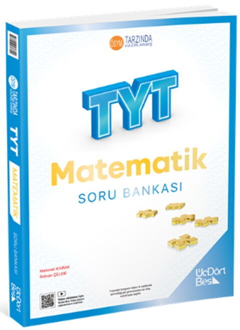 Üç Dört Beş 2027 YKS TYT Matematik Soru Bankası Çözümlü - Mehmet Kıvrak Üç Dört Beş Yayınları