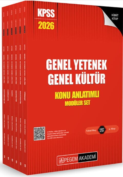 Pegem 2026 KPSS Genel Yetenek Genel Kültür Konu Anlatımlı Modüler Set Pegem Akademi Yayınları