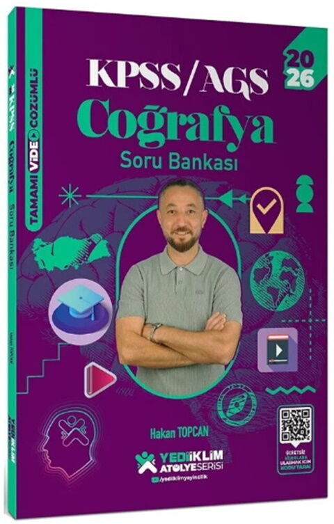 Yediiklim 2026 KPSS MEB-AGS Coğrafya Soru Bankası Atölye Serisi Çözümlü - Hakan Topcan Yediiklim Yayınları