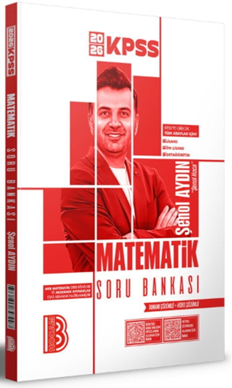 Benim Hocam 2026 KPSS Matematik Soru Bankası Video Çözümlü - Şenol Aydın Benim Hocam Yayınları