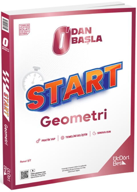 Üç Dört Beş YKS TYT AYT KPSS ALES DGS MSÜ 0 Dan Başla Start Geometri - Resul Şit Üç Dört Beş Yayınları