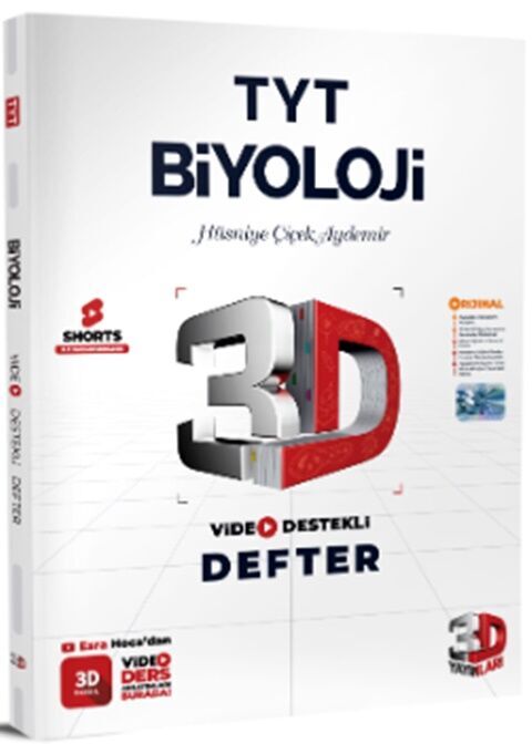 3D Yayınları YKS TYT Biyoloji Video Destekli Defter 3D Yayınları