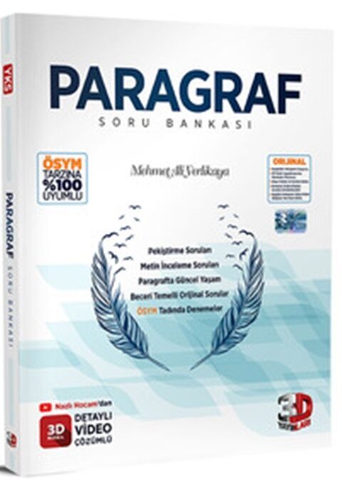 3D Yayınları Tüm Sınavlar için Paragraf Soru Bankası Video Çözümlü 3D Yayınları