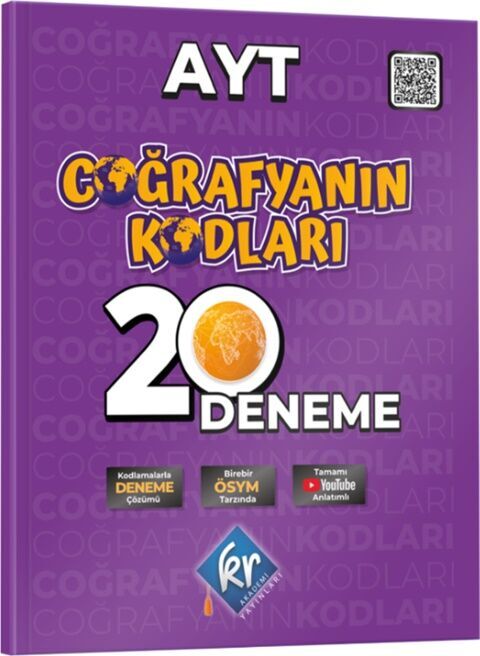 KR Akademi YKS AYT Coğrafyanın Kodları 20 Deneme Çözümlü - Yunus Turan KR Akademi Yayınları