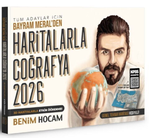 Benim Hocam 2026 KPSS MEB-AGS TYT AYT Haritalarla Coğrafya - Bayram Meral Benim Hocam Yayınları