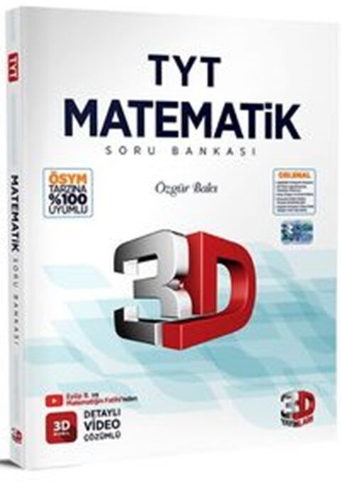 3D Yayınları YKS TYT Matematik Soru Bankası Video Çözümlü Çözüm Yayınları