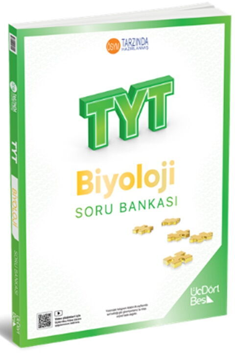 Üç Dört Beş 2026 YKS TYT Biyoloji Soru Bankası Çözümlü Üç Dört Beş Yayınları