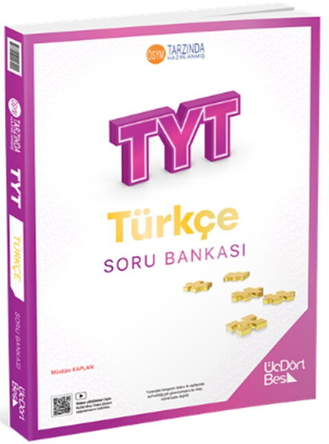 Üç Dört Beş 2026 YKS TYT Türkçe Soru Bankası Çözümlü - Müslüm Kaplan Üç Dört Beş Yayınları