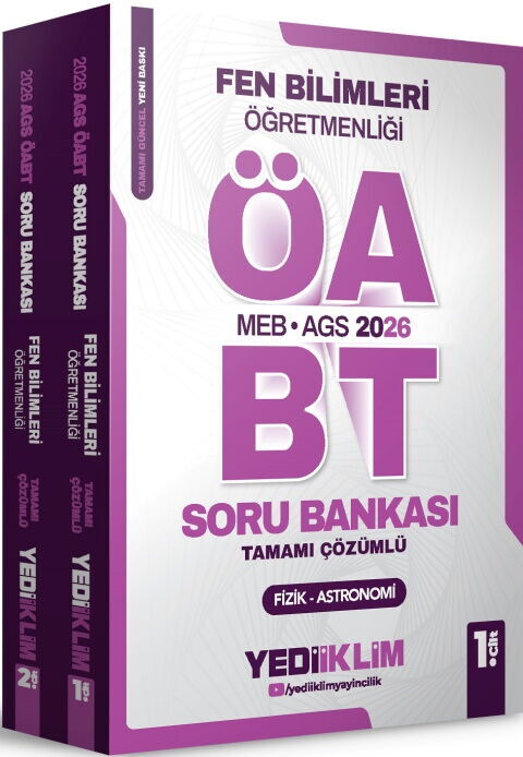 Yediiklim 2026 ÖABT MEB-AGS Fen Bilimleri Öğretmenliği Soru Bankası Çözümlü Modüler Set Yediiklim Yayınları