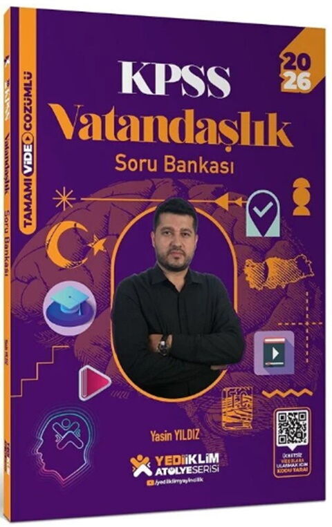 Yediiklim 2026 KPSS Vatandaşlık Soru Bankası Atölye Serisi Çözümlü - Yasin Yıldız Yediiklim Yayınları