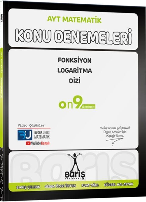 Barış YKS AYT Matematik Fonksiyon, Logaritma ve Dizi Konu Denemeleri - Barış Çelenk Barış Yayınları