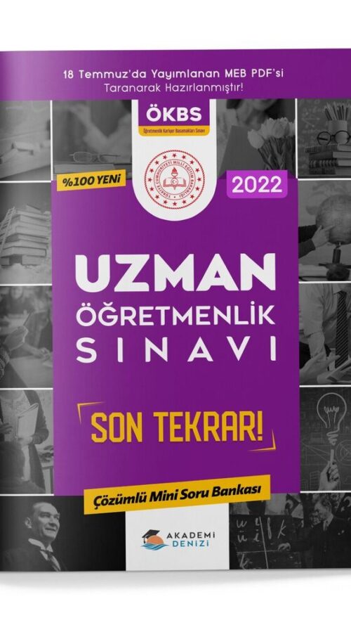 Akademi Denizi MEB Uzman Öğretmenlik Sınavı Son Tekrar Çözümlü Mini Soru Bankası