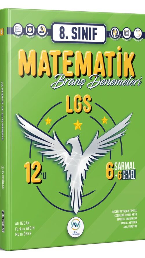 Av Akıllı Versiyon Yayınları 8. Sınıf LGS Matematik 12 li Branş Deneme