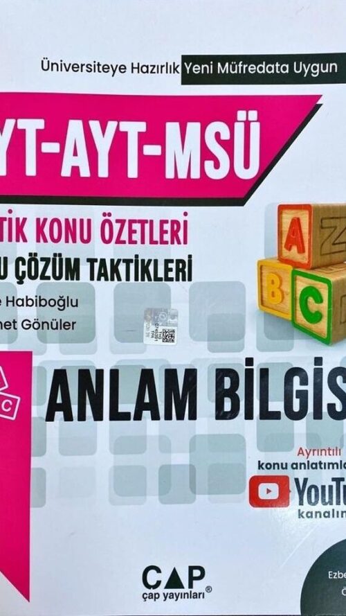 Çap Yayınları TYT AYT MSÜ Anlam Bilgisi Knu Özetli Soru Çözüm Taktikleri