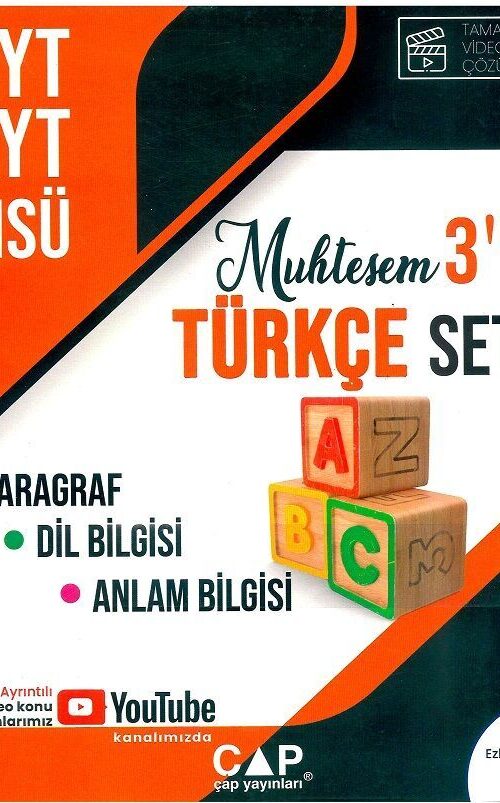 Çap Yayınları TYT AYT MSÜ Muhteşem 3 lü Türkçe Seti