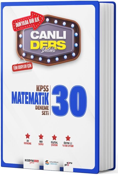 Akademi Denizi KPSS Matematik Canlı Ders 30 lu Deneme Seti