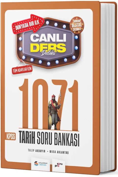 Akademi Denizi KPSS Tarih Canlı Ders Destekli 1071 Soru Bankası