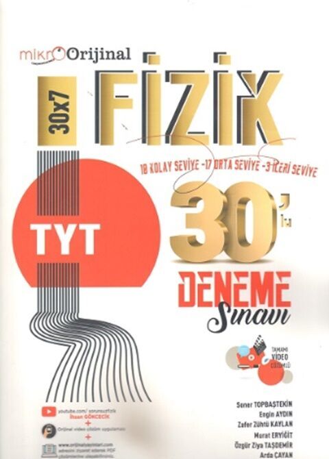 Orijinal Mikro TYT Fizik 30 lu Deneme Sınavı