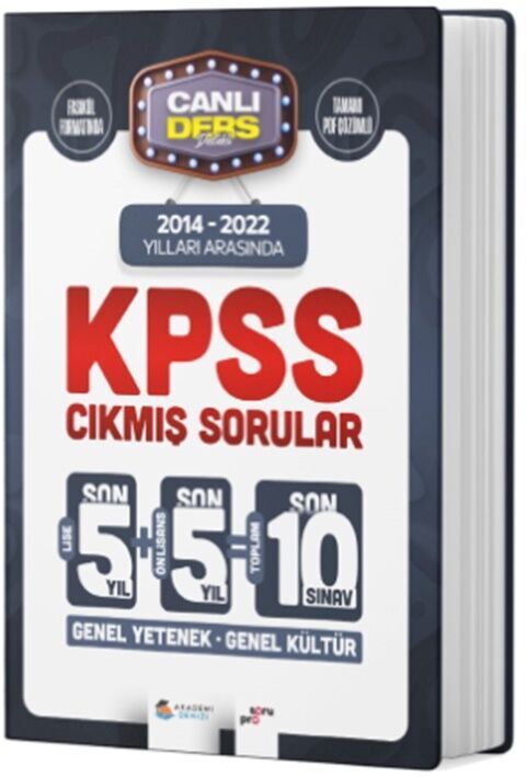 Akademi Denizi 2024 KPSS Lise Ön Lisans GYGK Son 5 Yıl Çıkmış Sorular