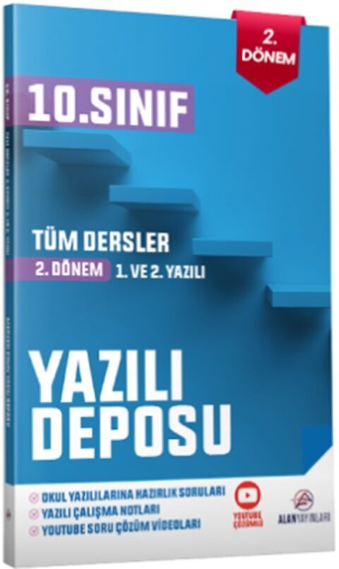 Alan Yayınları 10. Sınıf Tüm Dersler Yazılı Deposu 2. Dönem 1. ve 2. Yazılı