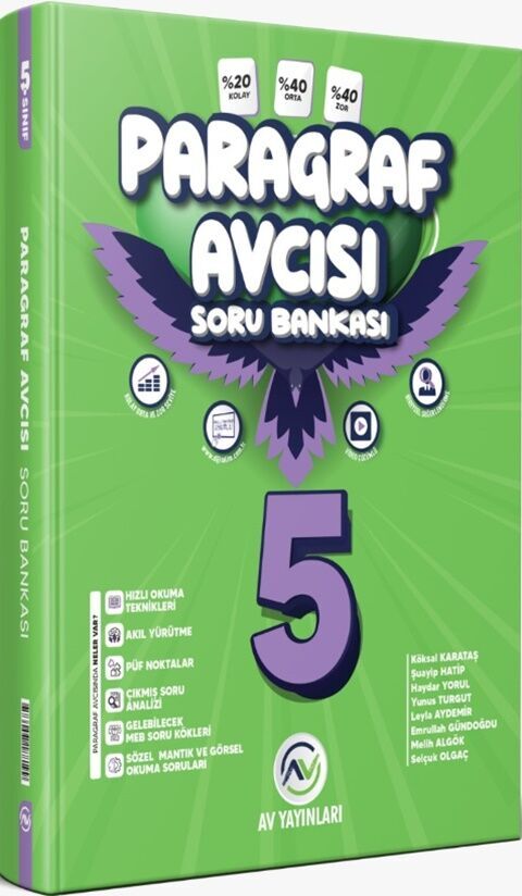 Av Yayınları 5. Sınıf Paragraf Soru Avcısı Soru Bankası