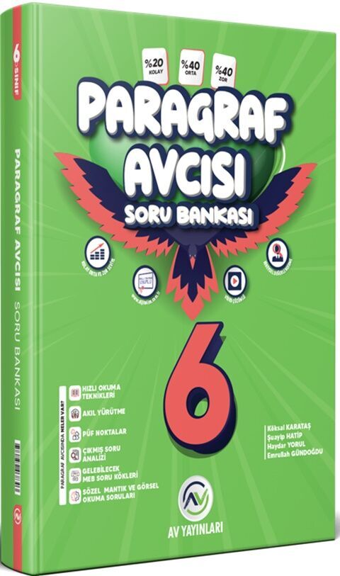 Av Yayınları 6. Sınıf Paragraf Soru Avcısı Soru Bankası