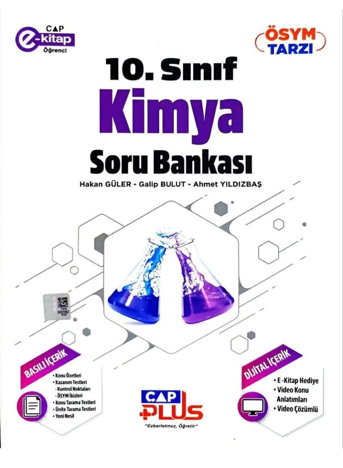 Çap Yayınları 10. Sınıf Kimya Plus Soru Bankası