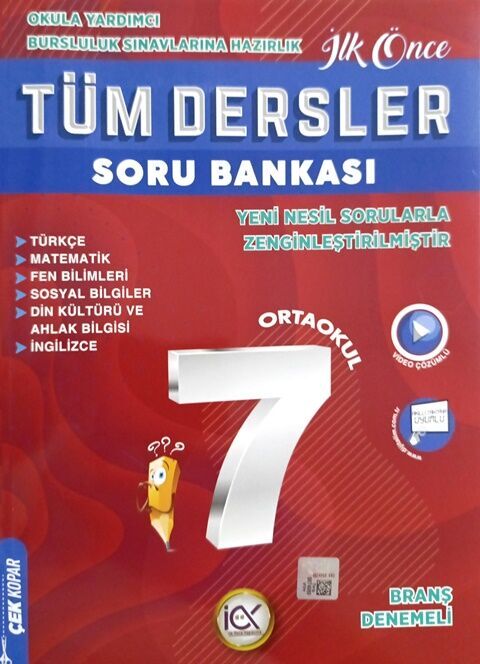 İlk Önce Yayıncılık 7. Sınıf Tüm Dersler Soru Bankası