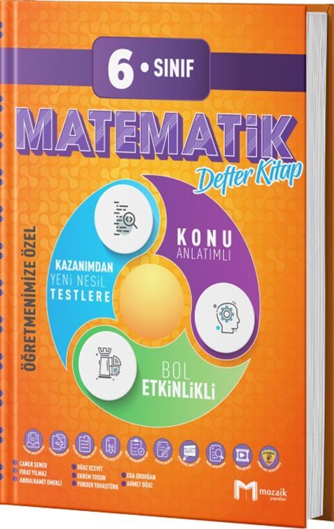 Mozaik Yayınları 6. Sınıf Matematik Defter Kitap