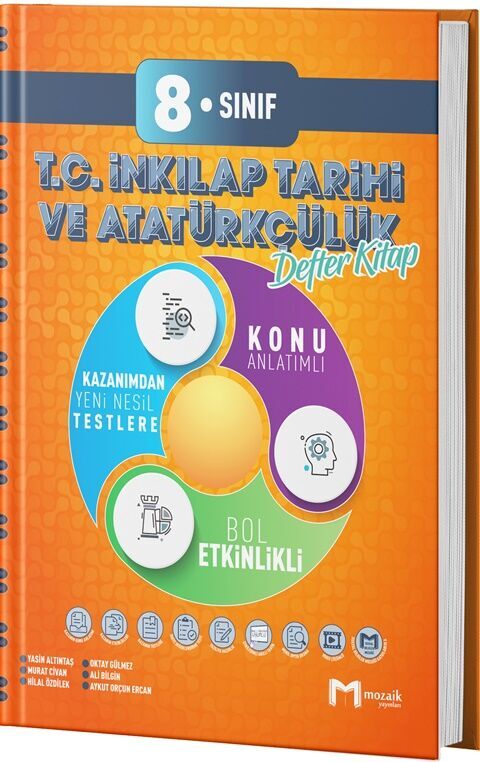 Mozaik Yayınları 8. Sınıf T.C. İnkılap Tarihi ve Atatürkçülük Defter Kitap