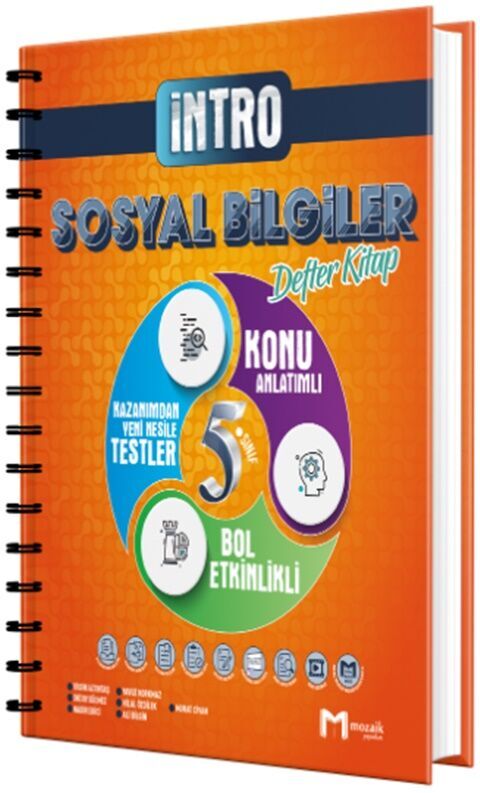 Mozaik Yayınları 5. Sınıf Sosyal Bilgiler İntro Defter Kitap