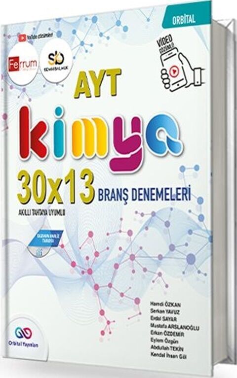 Orbital Yayınları AYT Kimya 30 x 13 Branş Denemeleri