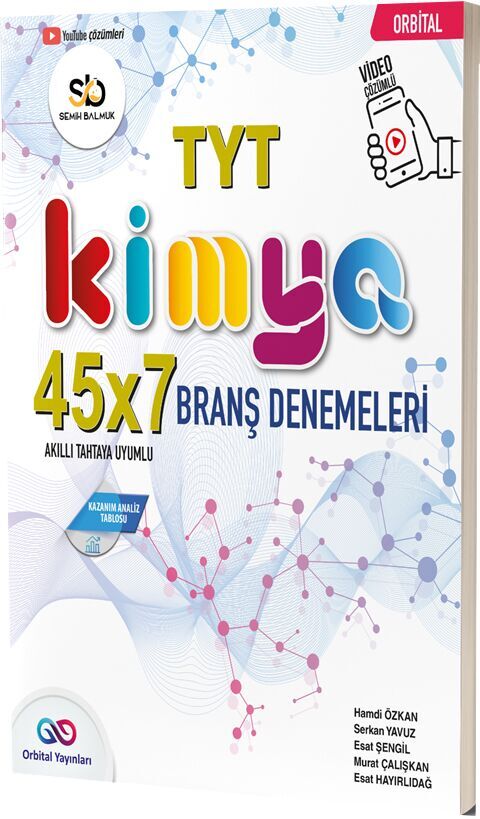 Orbital Yayınları TYT Kimya 45 x 7 Branş Denemeleri