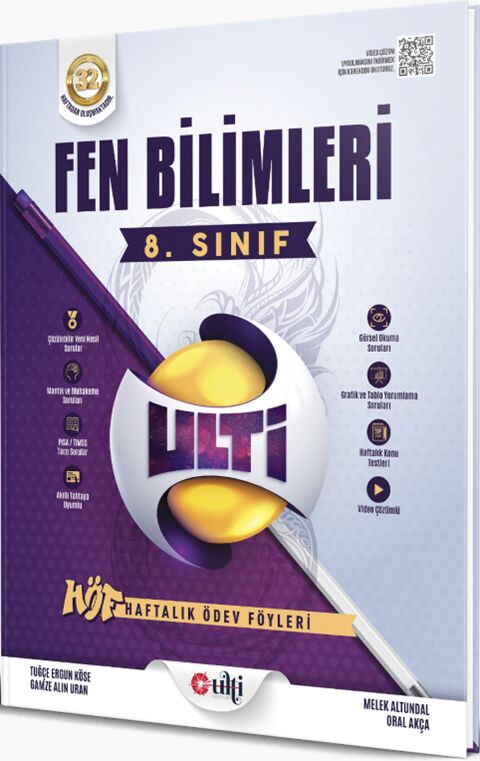 Ulti Yayınları 8. Sınıf LGS Fen Bilimleri Haftalık Ödev Föyleri