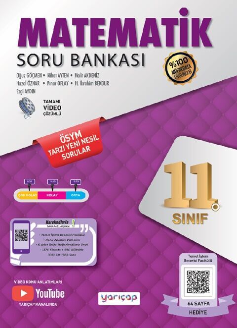 YarıÇap Yayınları 11. Sınıf Matematik Soru Bankası